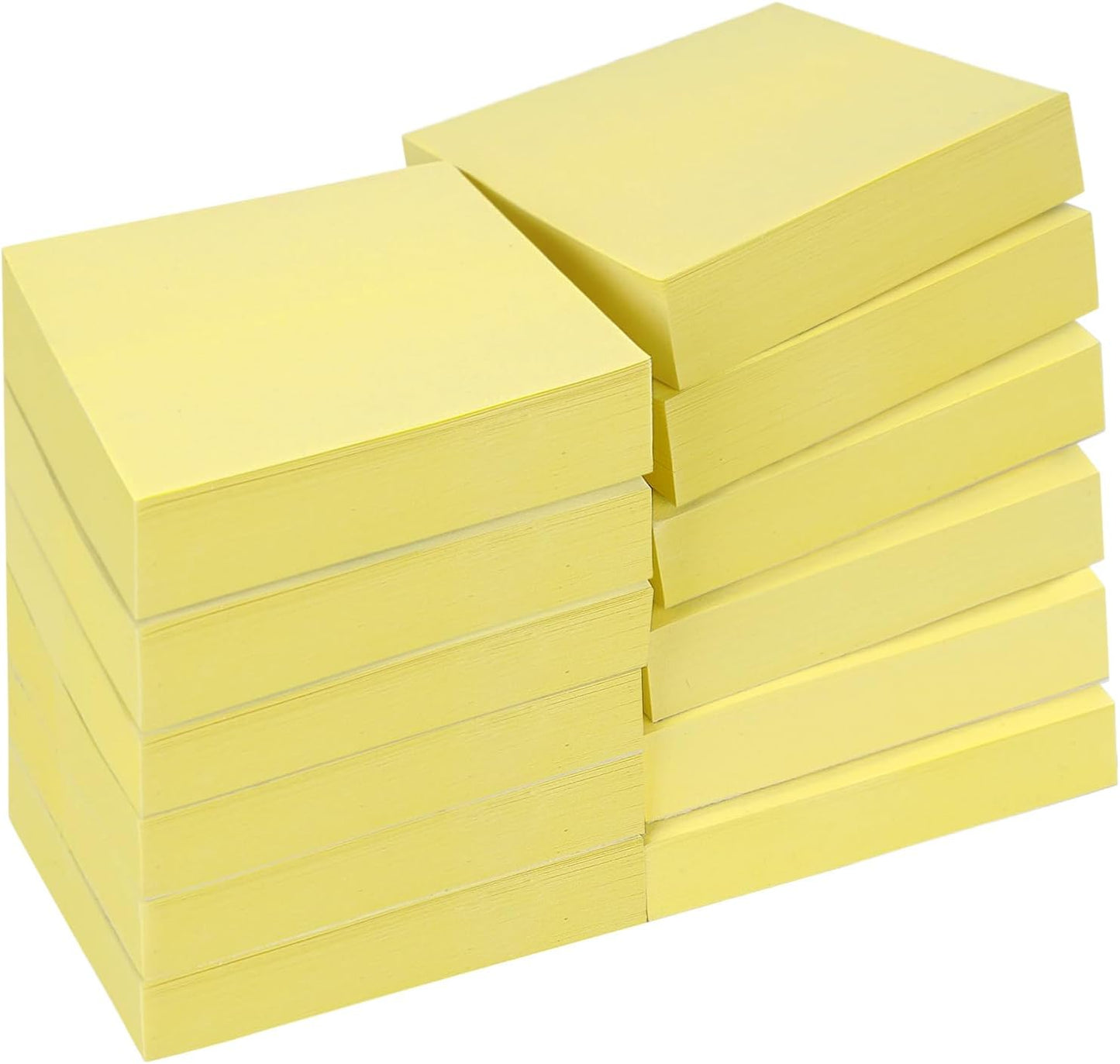 24 Pads Mini Sticky Notes,2 x 1.5 Sticky Notes Small,2400pcs Notes Pads,Strong Self-Adhesive Notes,Yellow Bulk Tiny Pads Easy to Post Notes for Office Supplies,School,Daily Life(100 Sheets/Pad)