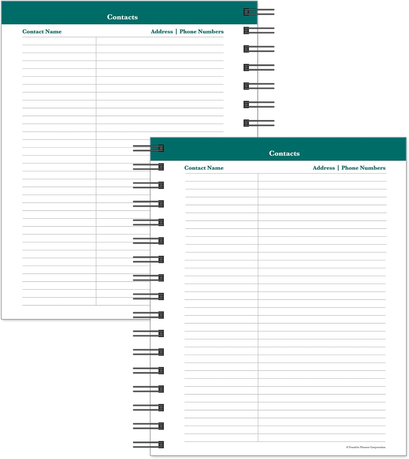 FranklinCovey - Undated Planner | Weekly - Wire-Bound Planner (7” x 8.5” X 1”)