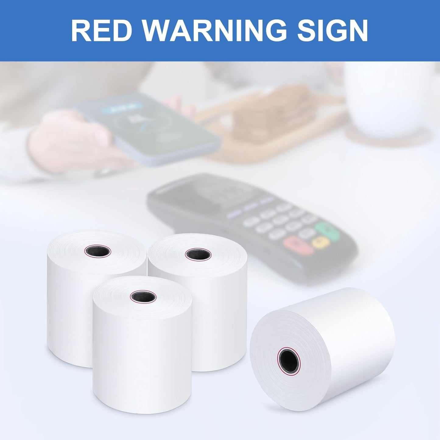 3 1/8 X 230 Thermal Receipt Paper Rolls- Fits All Pos Cash Registers, For Clover POS Cash Register Printers-Premium Quality German Paper- 50 Rolls