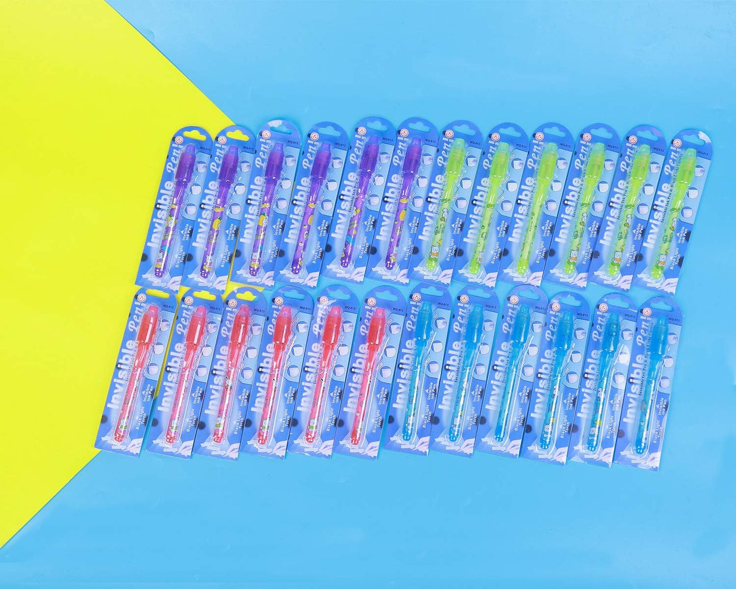 24 Pack Invisible Ink Pen with Purple Light Upgraded Spy Pen Secret Message Magic Markers Children's Day Gift Student Gift from Teacher for Boys Grils Kids Birthday Party Favor