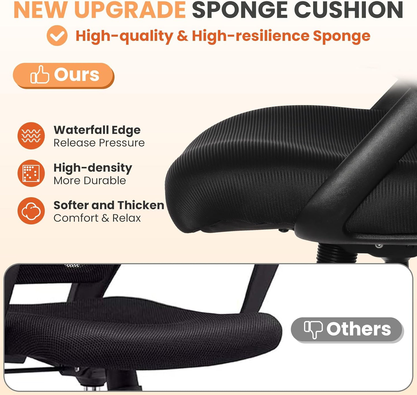 HYLONE Drafting Chair Adjustable, Tall Office Chair Lumbar Support Ergonomic Standing Desk Chair Heavy Duty Tall Drafting Stool for Artists with Footrest Home Office Drafting Stool