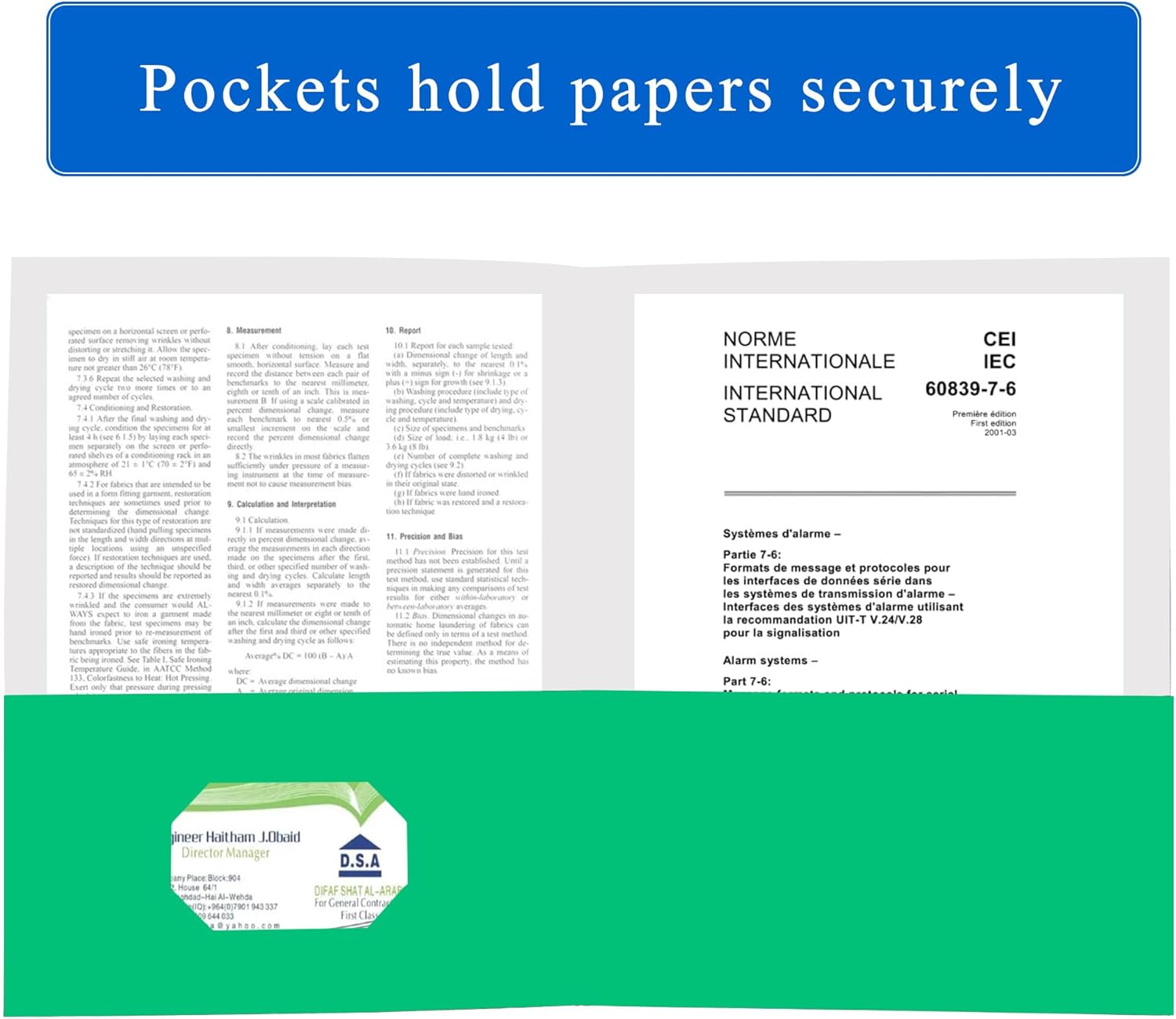 Zzrywuty 25 Packs Paper Folders with Pockets for Students,Businessmen and Office Workers,Letter Size,Two Pocket Folders with Card Slot for Office,Business,School Supplies (Green)