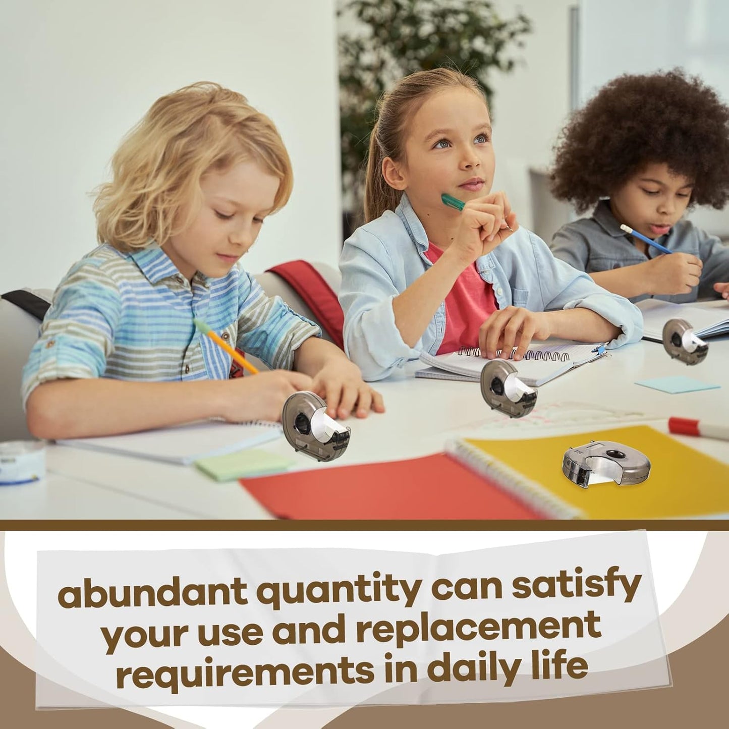 24 Pieces Handheld Tape Dispenser Desktop Adhesive Cutter Transparent Plastic Refillable Dispenser Lightweight and Portable Manual Use Adhesive Holder for Home Office Packing Gift, No Tape Included