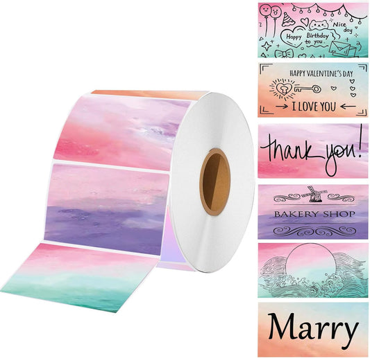 2.25 x 1.25 Thermal Labels, Self-Adhesive Address Shipping Barcode Thermal Stickers,Thermal Printer Labels Compatible with Rollo & Zebra & MUNBYN, 800 Labels for Printer, Nebula