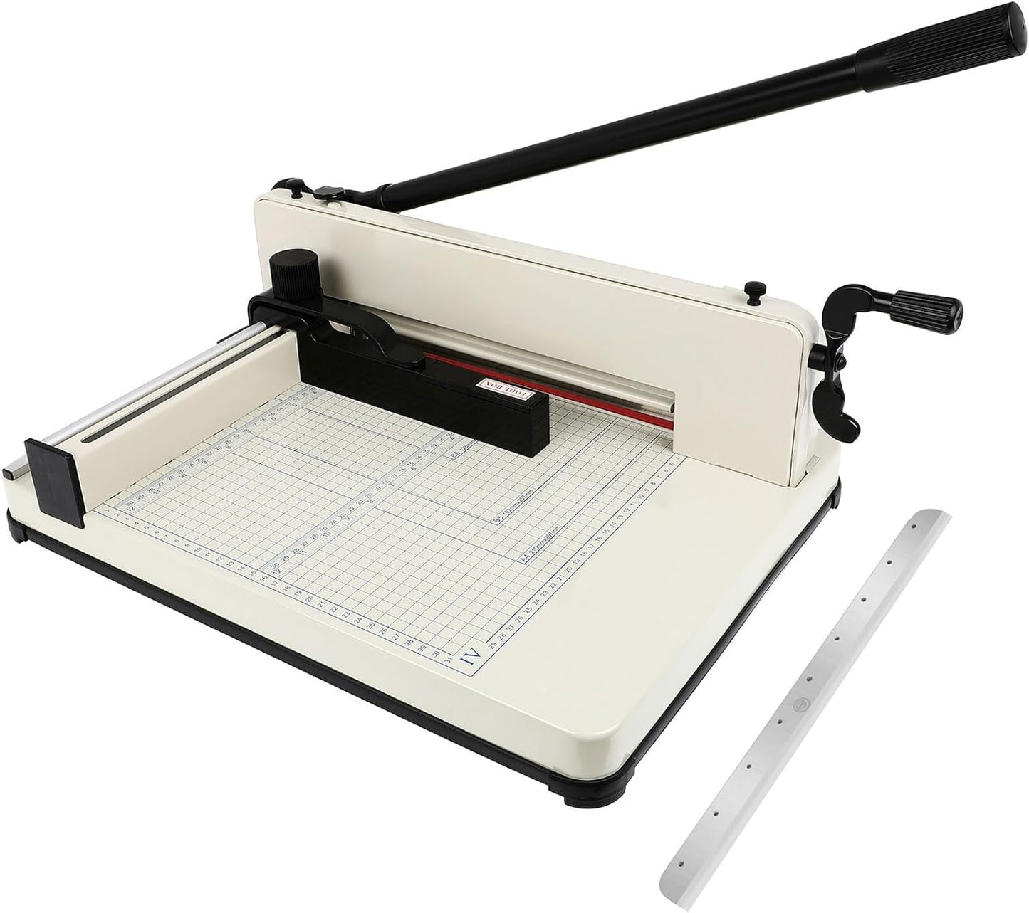Heavy Duty Paper Cutter, 12" Guillotine Paper Cutter, Cortadora de Papel 500 Sheets Paper Trimmer with Double Safety Protection&Durable HSS Blade for Cutting Paper, Leather, PVC,Non-Woven Fabrics