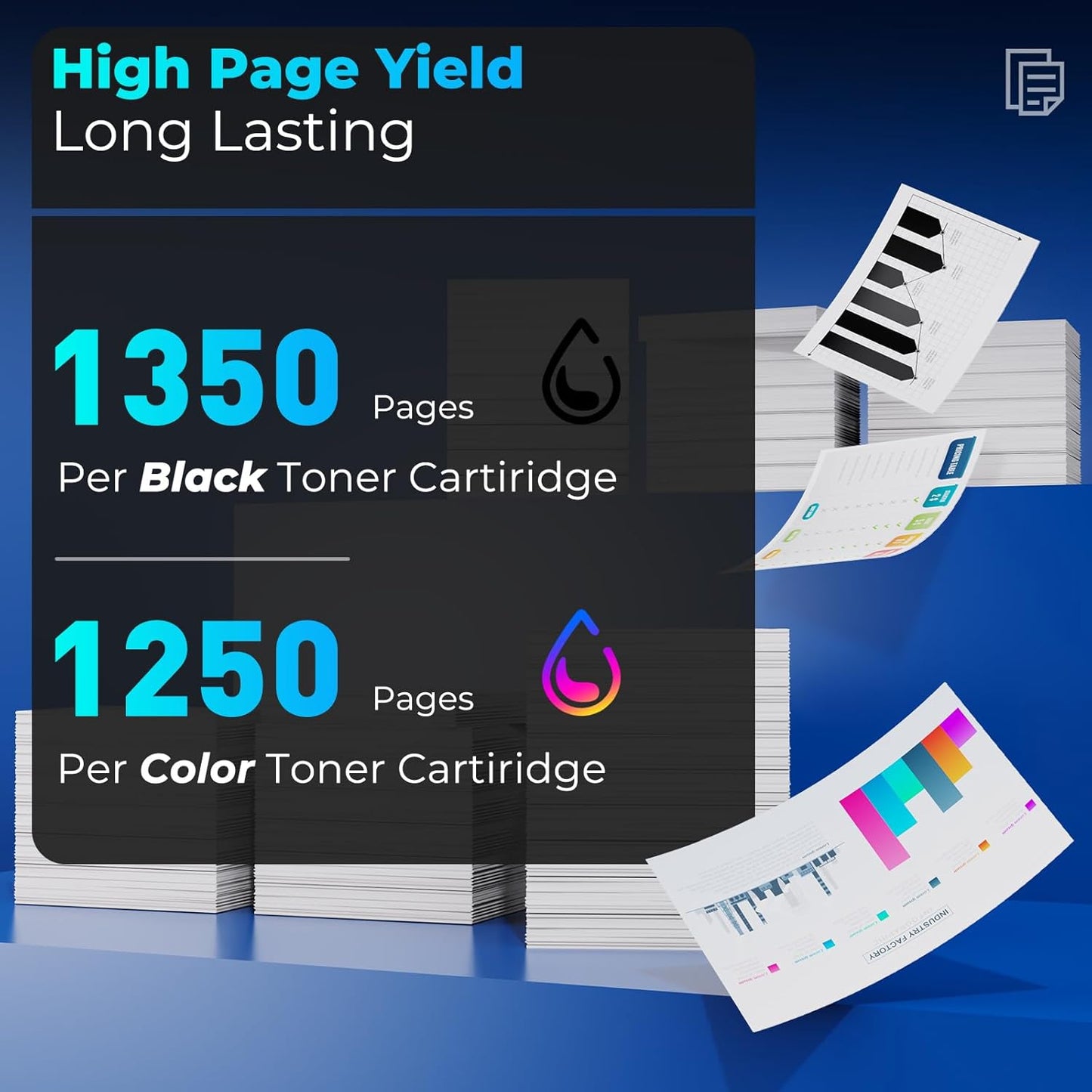 206A Toner Cartridge Color Laser Jet Pro MFP M283fdw M283cdw Compatible with HP 206A 206X HP206A W2110A Black Toner Cartridge