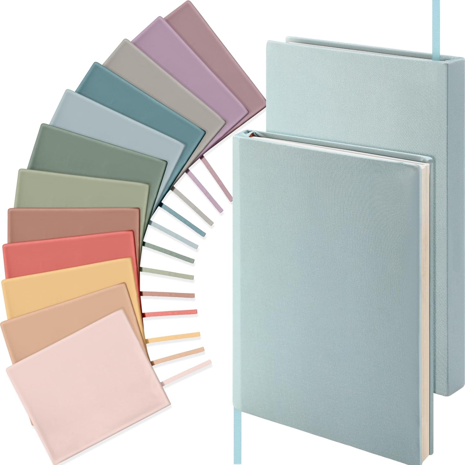 PerKoop 12 Pcs Jumbo Book Covers Stretchable Fabric School Book Protector Reusable Washable Cover Protector for Most Hardcover Textbooks (Vintage Color,9 x 11 Inch)