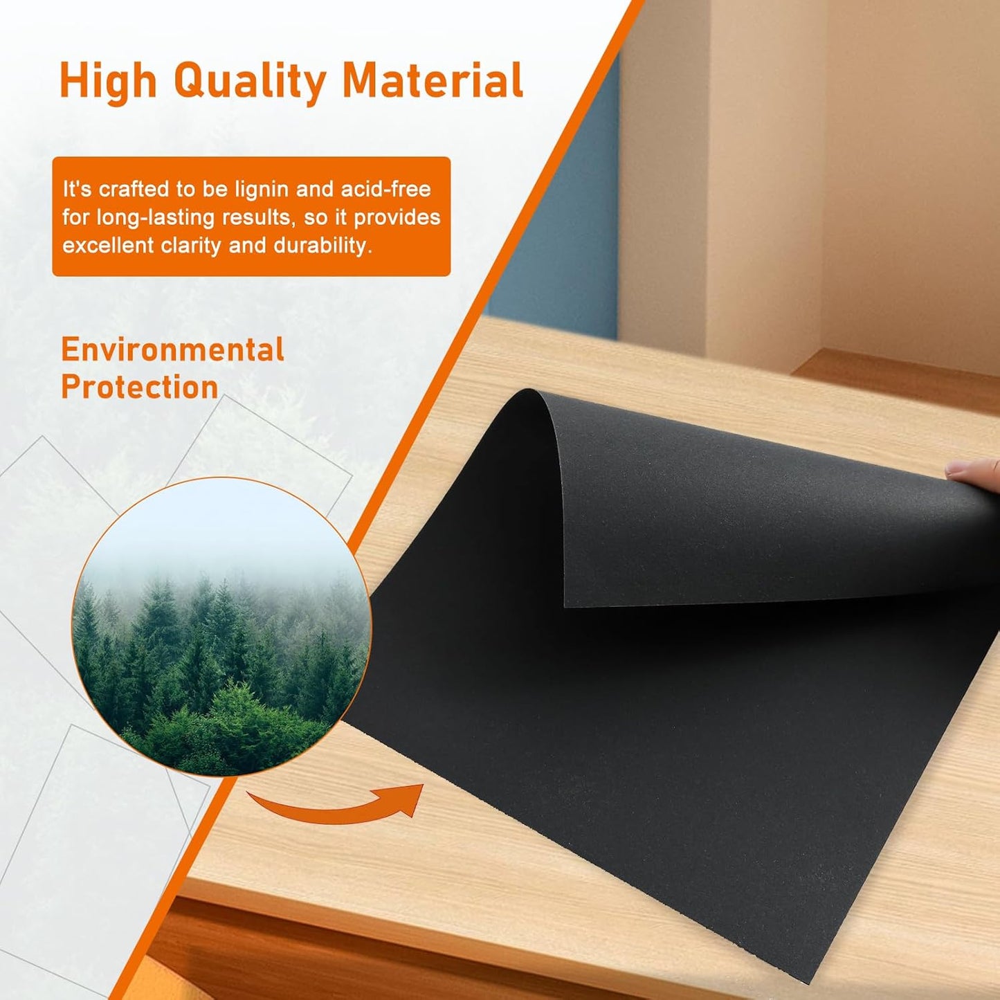 28 Sheets Black Cardstock 8.5 x 11 for Halloween, 92lb Heavyweight Crafting Paper Card Stock for Wedding Invitatins, Crafting, Memus, DIY Making Cards, School Scrapbooking, Graduations