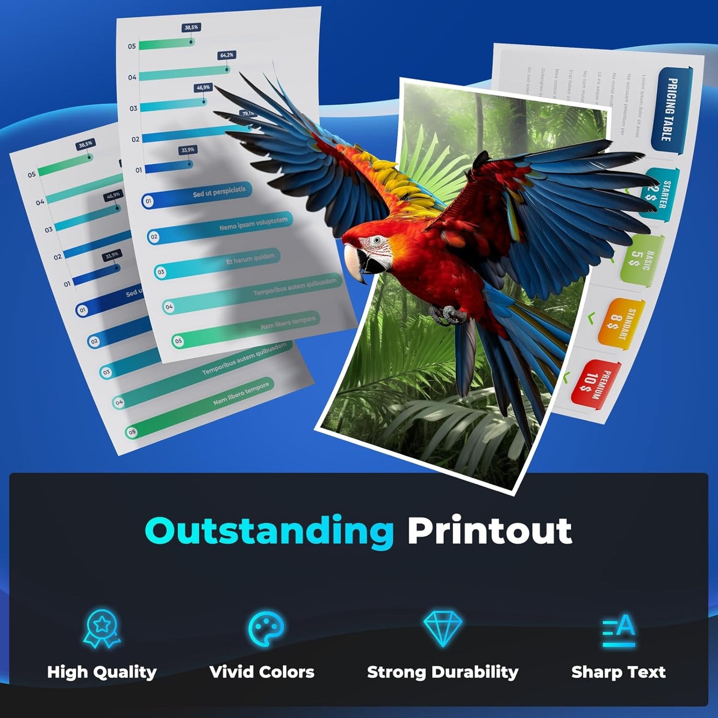 206A Toner Cartridge Color Laser Jet Pro MFP M283fdw M283cdw Compatible with HP 206A 206X HP206A W2110A Black Toner Cartridge