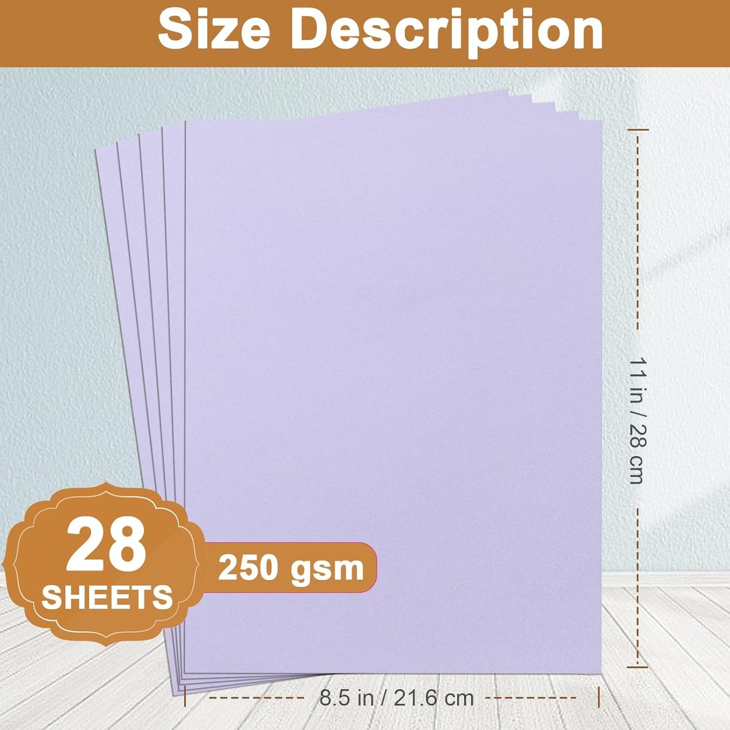 28 Sheets Light Purple Cardstock 8.5 x 11 Crafts Paper, 92lb Heavyweight Paper Card Stock for DIY Cards Making, Birthday Decorations, Greeting Cards, Invitations, Certificates