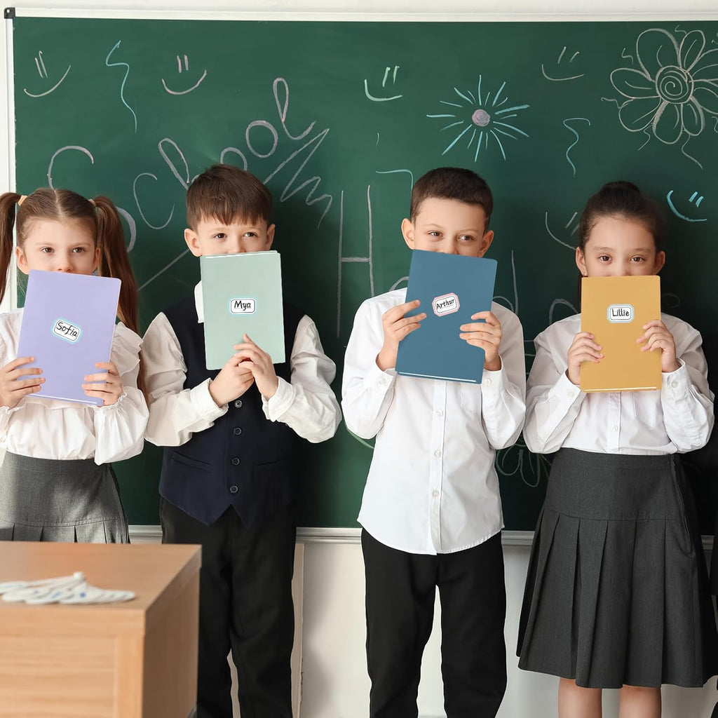 Jumbo Stretchable Book Covers 12PCS Reusable Fabric Book Covers with Label 9x11in Boho Pastel Protective Sleeve for Hardcover Book Textbook Cover for School Fits Most Book Sizes Up to 10x12.5in