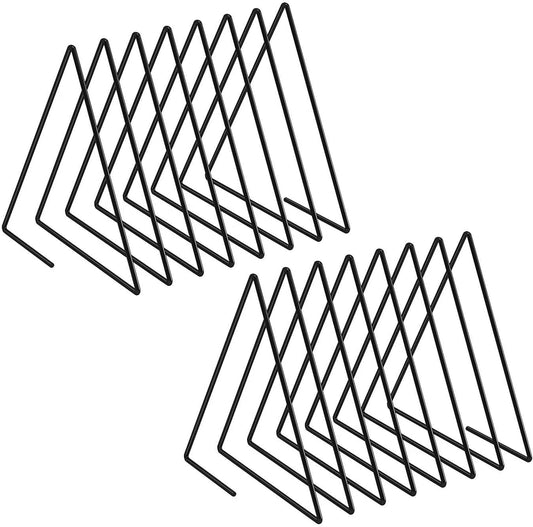 2 Pcs Triangle Desk File Organizer, 7 Slots Desktop Magazine Holder File Sorter,Metal Documents Rack Bookshelf Organizer for Office School Home, Black