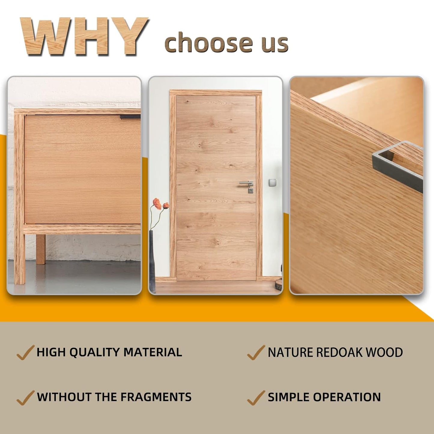 GSCIT Club Red Oak Edge Banding, 3 inch x 50ft roll of Veneer Plywood Edge Banding Preglued Flexible, Wood Tape Banding for Cabinet Repair