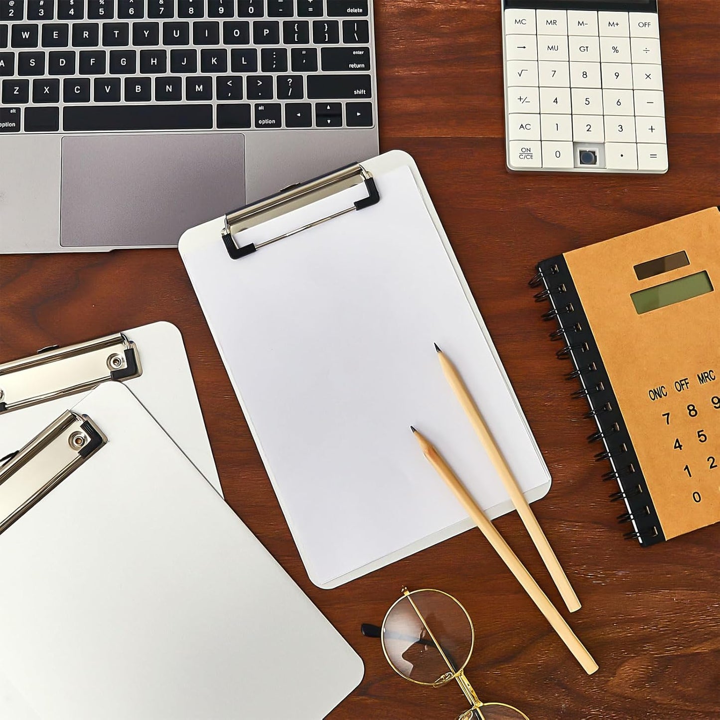 Henoyso 12 Pack A5 School Classroom Clipboard for Teacher Student Bulk Mini Aluminum Clipboard 6×9 inch Small Metal Clip Board with Low Profile Clip & Hanging Hole Memo Size for Medical Construction