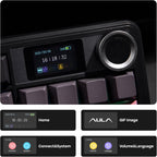 EPOMAKER X Aula F108 PRO Wireless Gaming Keyboard with Screen, 8000mAh Battery, 104 Hot-Swappable and Programmable Keys and Knob, RGB Backlight, for Mac/PC/Android (Pink Gradient)