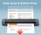 Plustek Mobile Scanner S410 Plus - Portable Sheet-Fed Document Scanner - for Windows 7 / 8 / 10 / 11, Featuring Button-Free Scanning with Included OCR Software