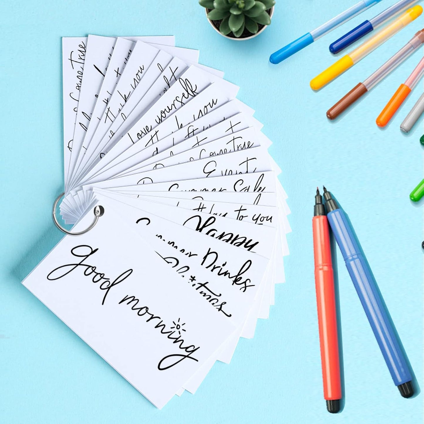 300 Pack White Blank Index Cards 3x5 Unlined Note Cards, Goefun 80lb Heavy Duty Cardstock Thick Paper for Postcards, Photo Paper, Syllable Boards