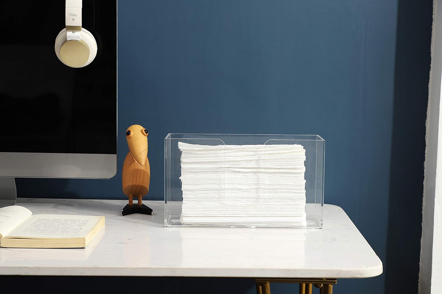 IEEK Paper Towel Dispenser Wall Mount Acrylic Paper Towel Holder for Bathroom Office and Kitchen,Hand Towel Dispenser Fits Multi-Fold Paper Towel,C-Fold, Zfold,Tri fold Paper Towels,Clear