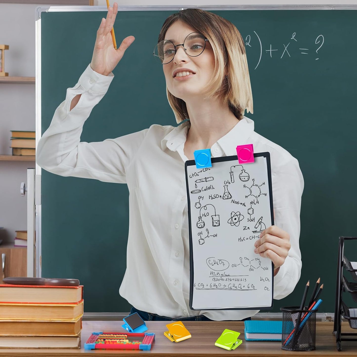 Grtard 8 Pack Magnetic Clips Heavy Duty, Colorful Strong Fridge Magnet Clips Heavy Duty, Metal Magnet Clips for Fridge, Clip Magnets, Magnetic Clips for Refrigerator, Locker, Whiteboard, Home, Office