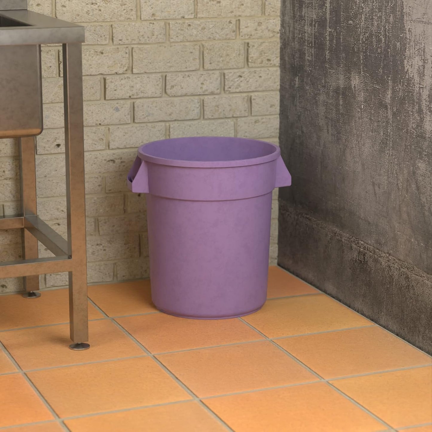 20 Gallon Purple Round Commercial Trash Can