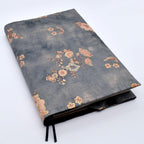 BLBMH Book Covers for Paperbacks Fit for 5.5x8.5 inch Adjustable Book Sleeve Cover for Women Over 15 Soft Cloth Protector for Bible Novels Notebook Journal - Flower 4 Green