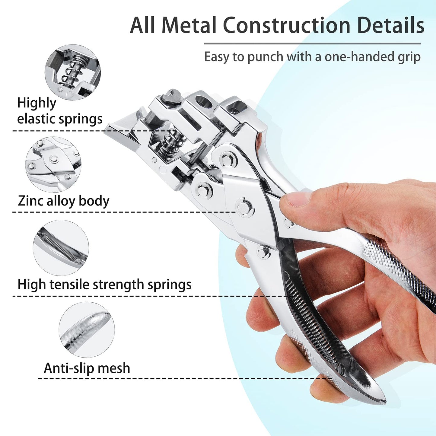 3 in 1 Badge Slot Hole Punch for ID Card: IMLIKE Handheld Card Puncher Suitable for PVC Material, Business Cards and Cardstock(1/8"×33/64" Slot Hole, 3/16" Round Hole and R5 Corner Rounder in one)