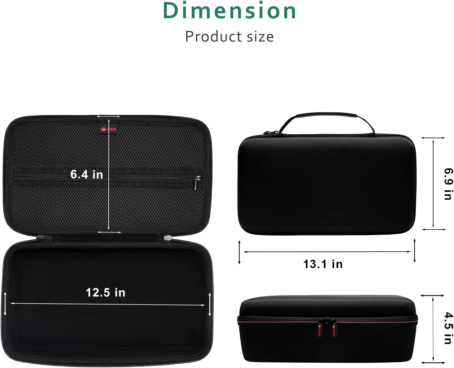 XANAD Hard Case for Fujitsu ScanSnap iX1300 or Doxie Pro DX400 Scanner USB Double-Sided Color Document-Scanner Carrying Storage Bag