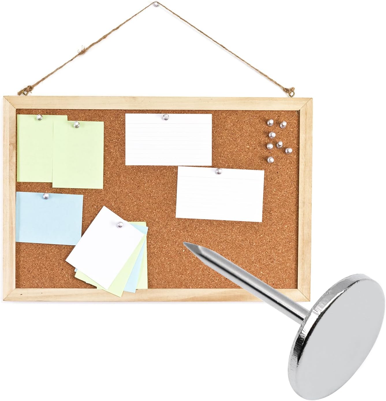 100Pcs Flat Head Upholstery Tacks Home Furniture Decor Tacks Upholstery Nails Flat Push Pins Flat Thumb Tacks Silver (16mmx20mm)