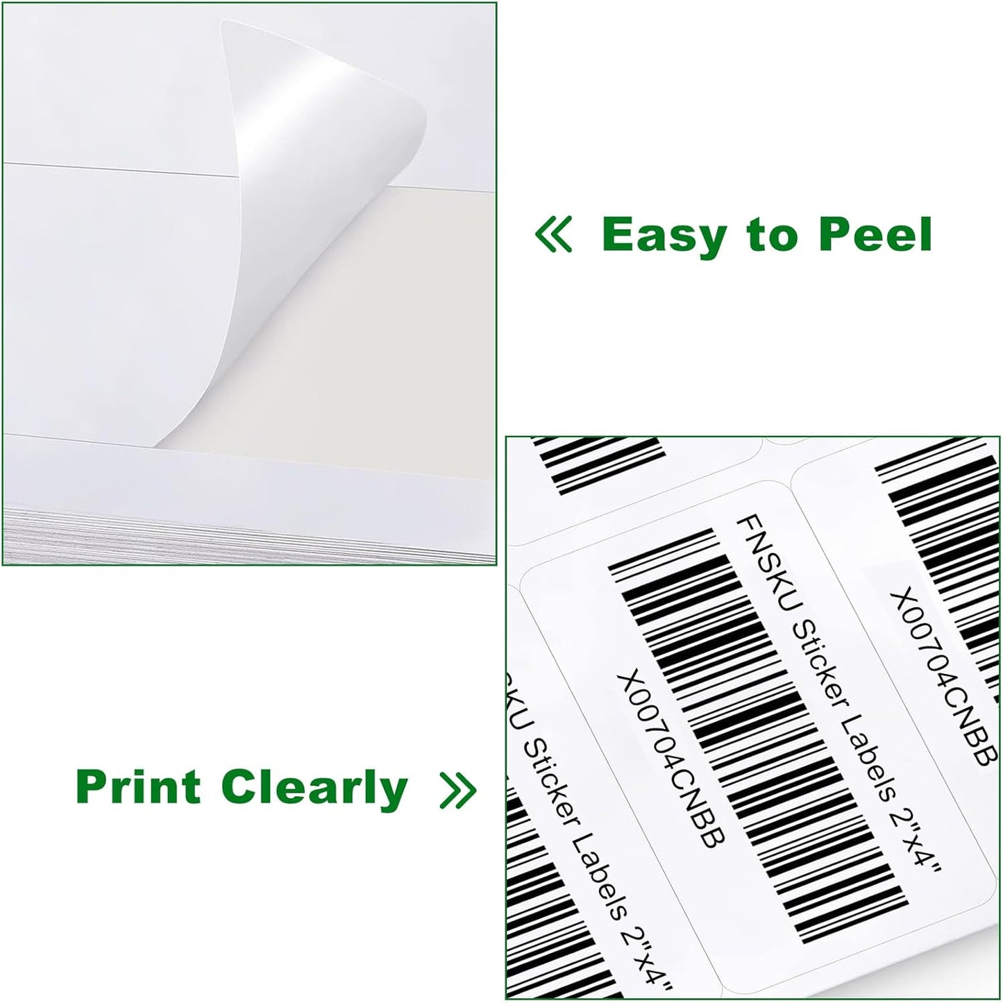 2x4 Label Stickers, 1000 Matte Printable Sticker Labels for Address Labels, Mailing Labels, Shipping Labels, Sticker Making, 8.5 x 11 Label Sheets for Lase Inkjet Printer, 10 Up Per Sheet, 100 Sheets