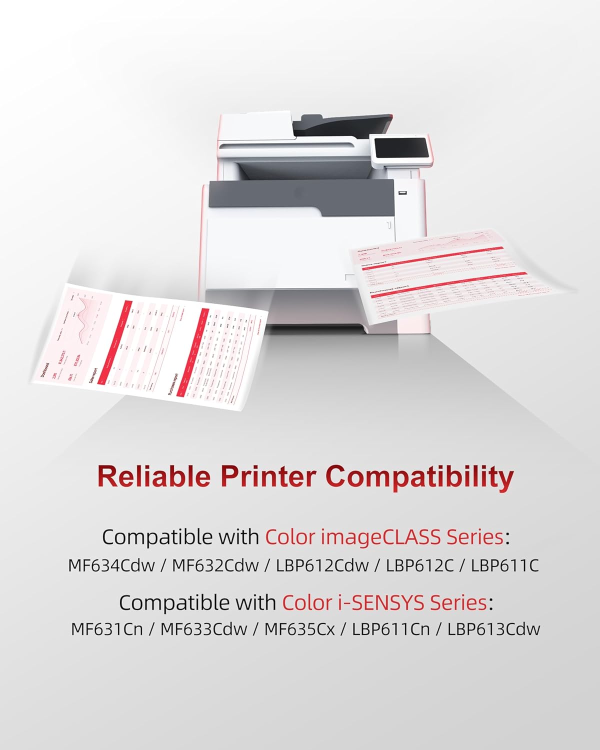 045H Toner Cartridge Set Compatible for Canon 045 Toner cartridges 045H CRG-045 for Canon MF632cdw Toner Work with Canon Color imageClass MF632Cdw MF634Cdw LBP612Cdw MF632 MF634 Laser Printer(4 Pack)