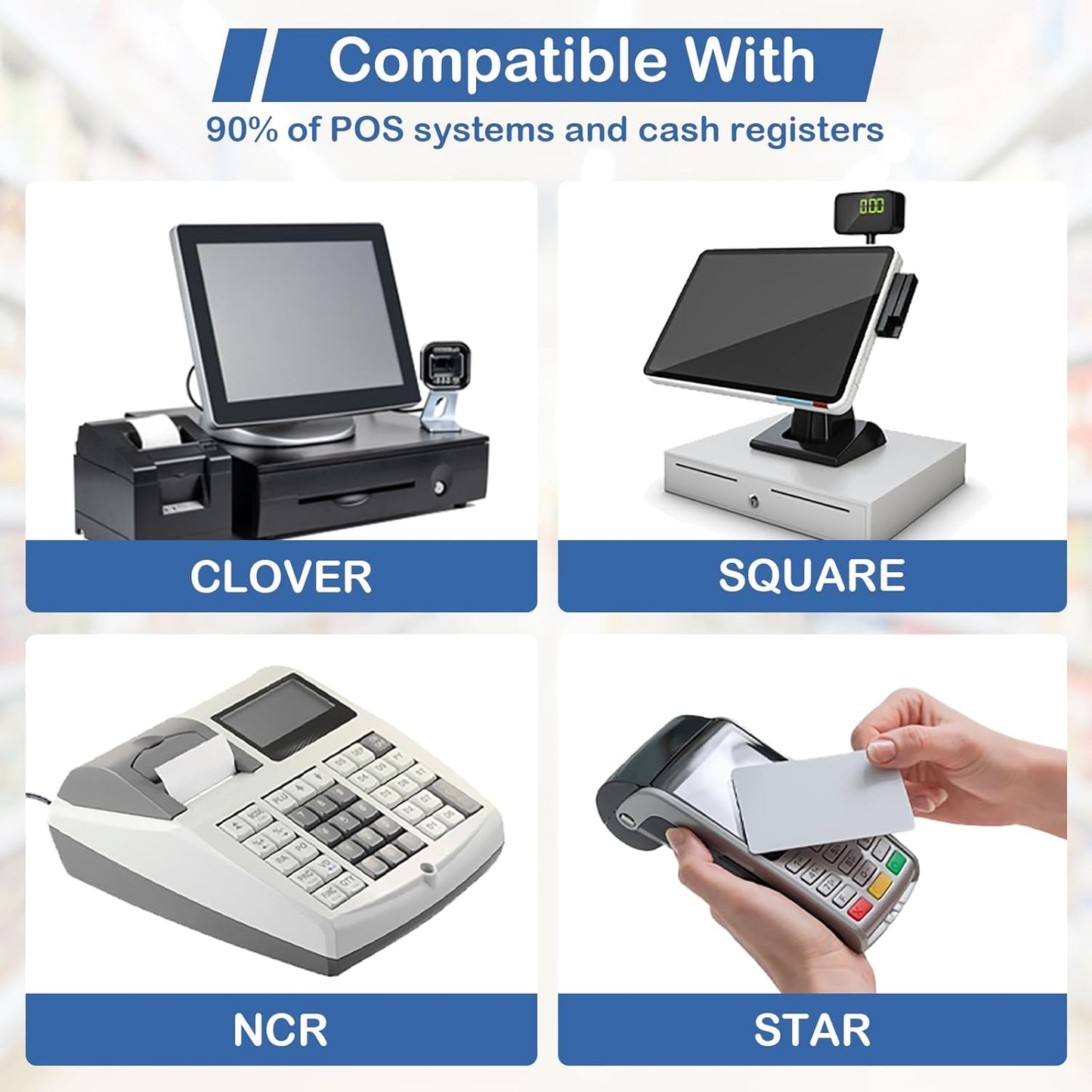 10 Rolls 3 1/8 x 230 Thermal Paper Receipt Rolls Cash Register POS Receipt, Thermal Ppaper Rolls Fits All Credit Card Terminal BPA Free Receipt Paper- Pony Packaging, White