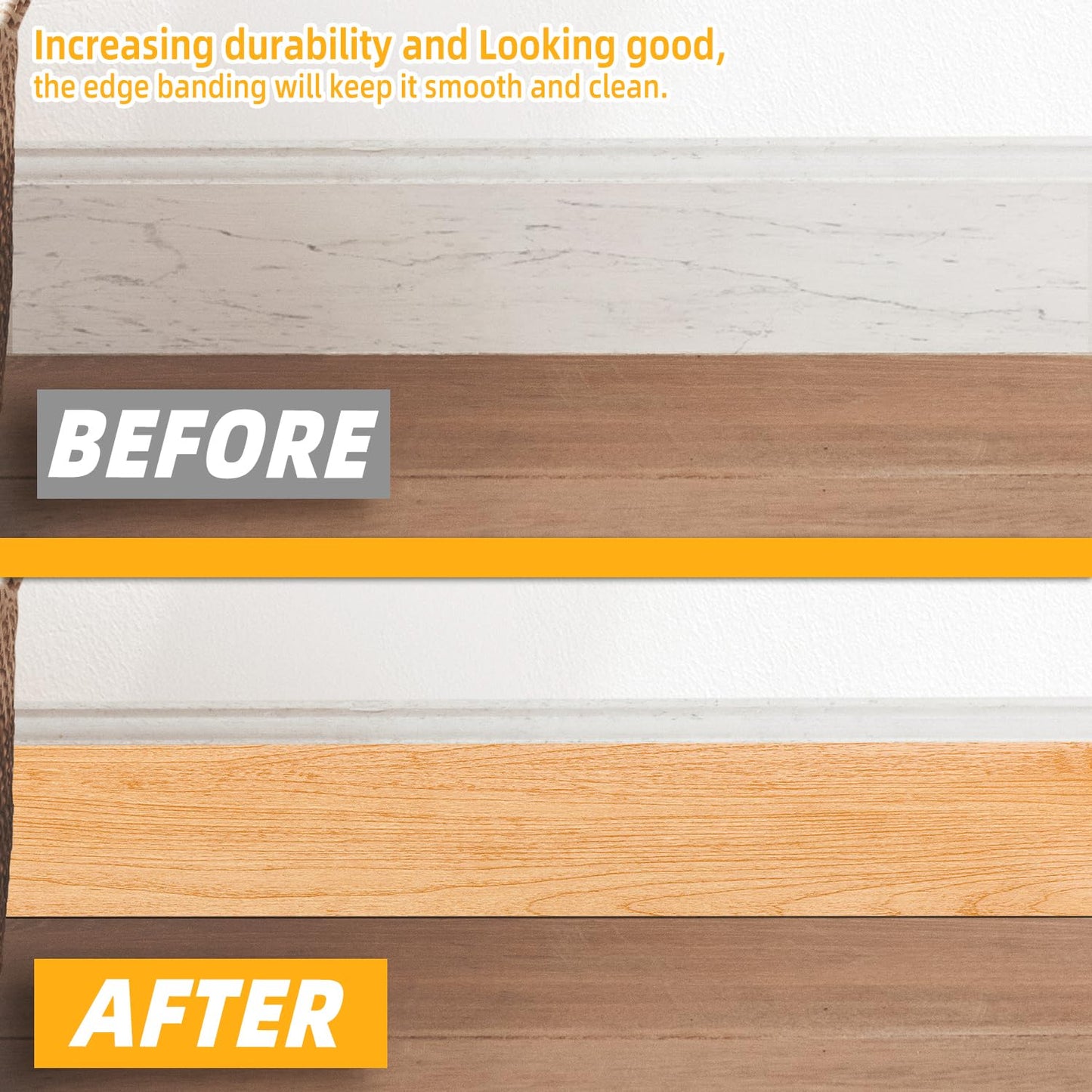 GSCIT Club Maple Wallpaper, 15.7 inch X 25ft Self Adhesive Wood Grain Repair Tape Patch for Tables, Chairs, Baseboards, Doors, Windows, Floors, Handicraft DIY.