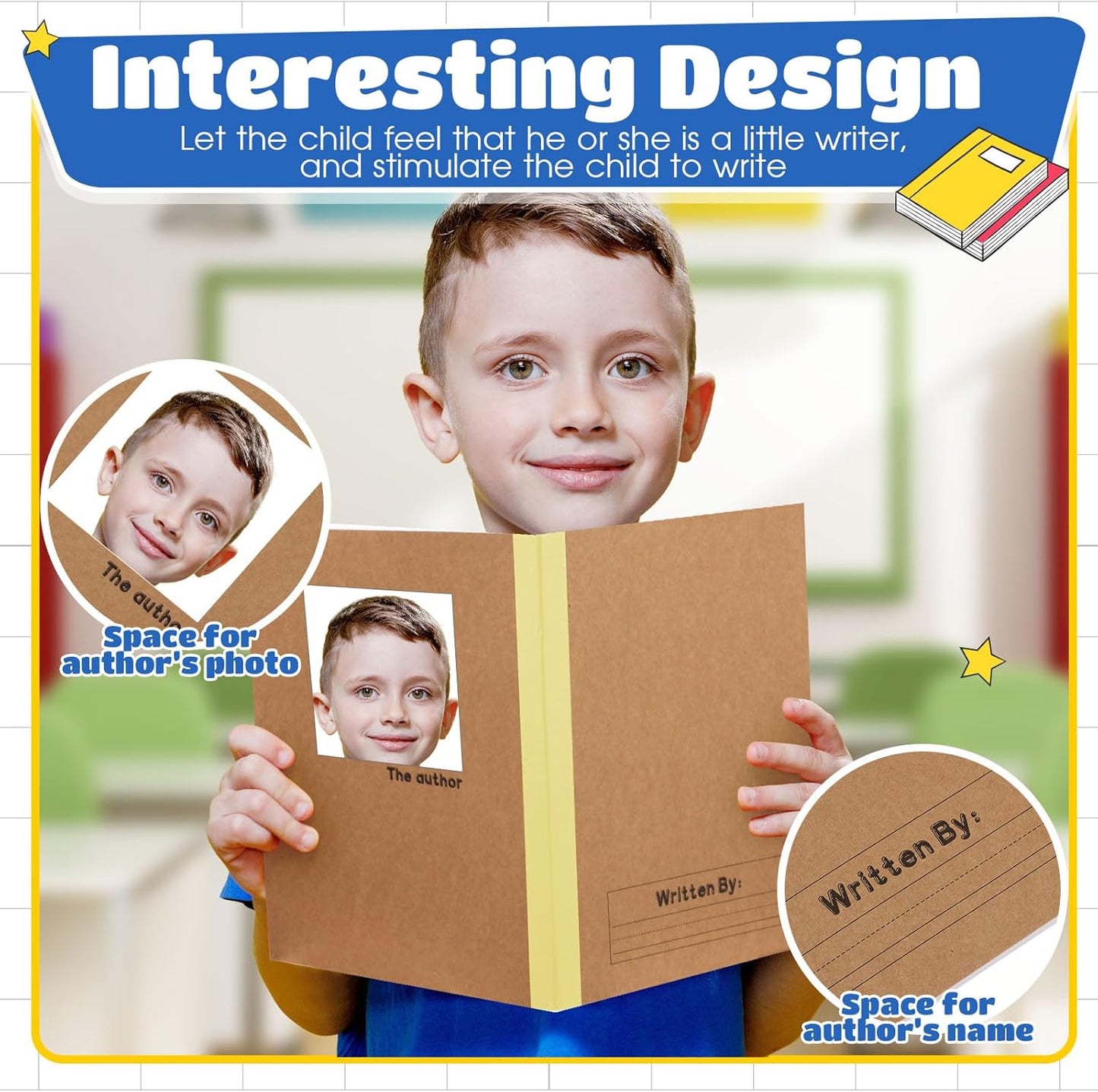 Henoyso 20 Pcs Primary Composition Notebook 9 3/4 x 7 1/2 Inch Kids Journal, Back to School Supplies, K-2 Primary Writing Notebook for Kids Student Draw and Write Story Journal (Macaron Color)