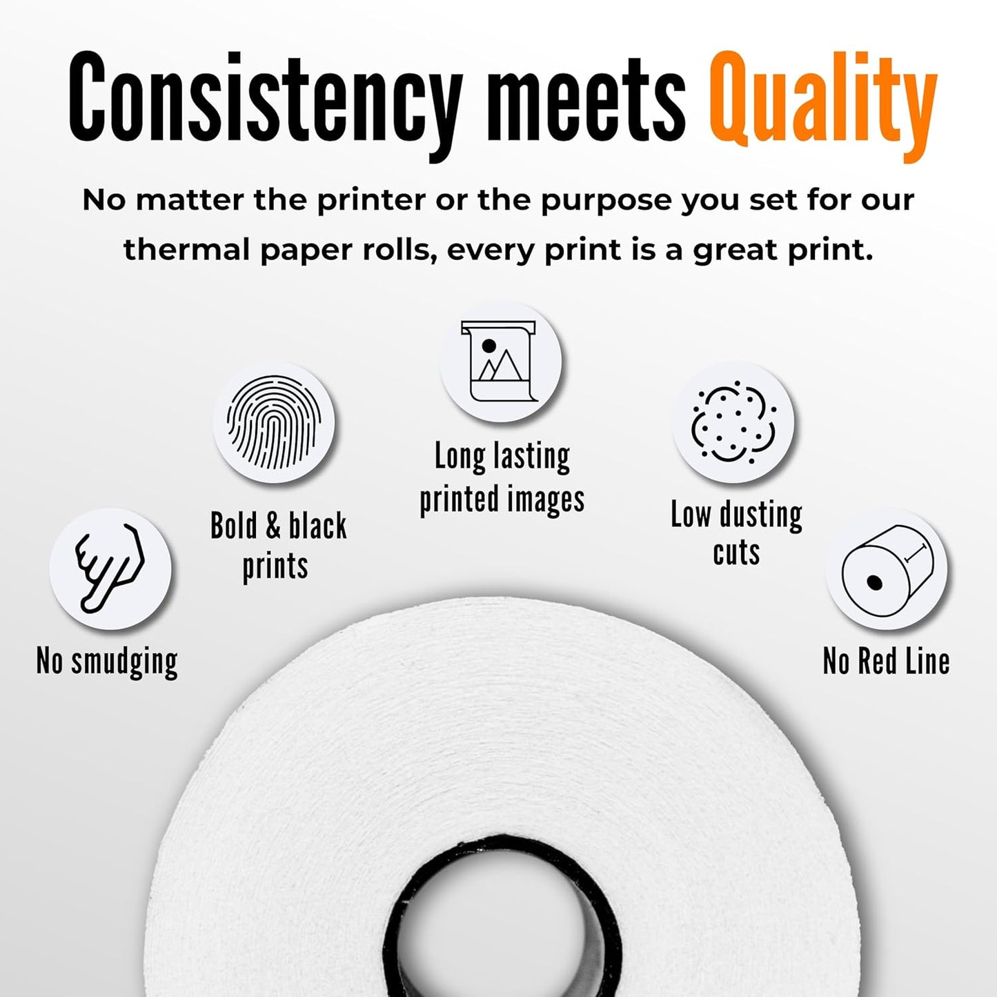 2 5/16 X 400 Thermal Paper Rolls (12 Rolls/Box) – BPA-Free Rolls for POS Systems, Cash Registers & Credit Card Machines