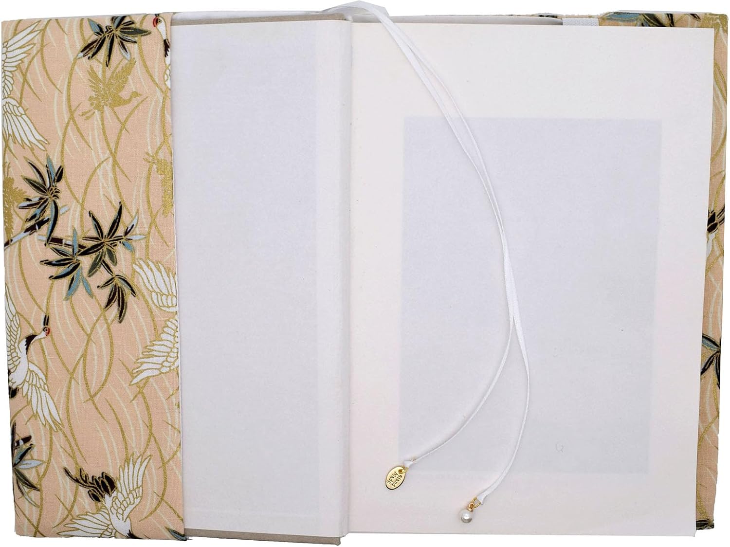 BLBMH Book Covers for Paperbacks Fit for 5.5x8.5 inch Book Bible Adjustable Book Sleeve Cover for Women Over 15 Soft Cloth Protector for Bible Novels - Crane Beige