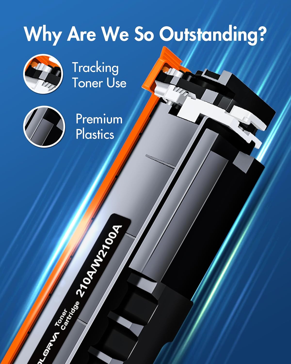 210A Black 4301fdw Toner: 2 Pack Replacement for HP 210A Toner Cartridges, Works for HP Color Laserjet Pro MFP 4301fdw Wireless Printer, Pro 4301fdn 4201dw 4201dn, MFP 4301 4201 Series | W2100A