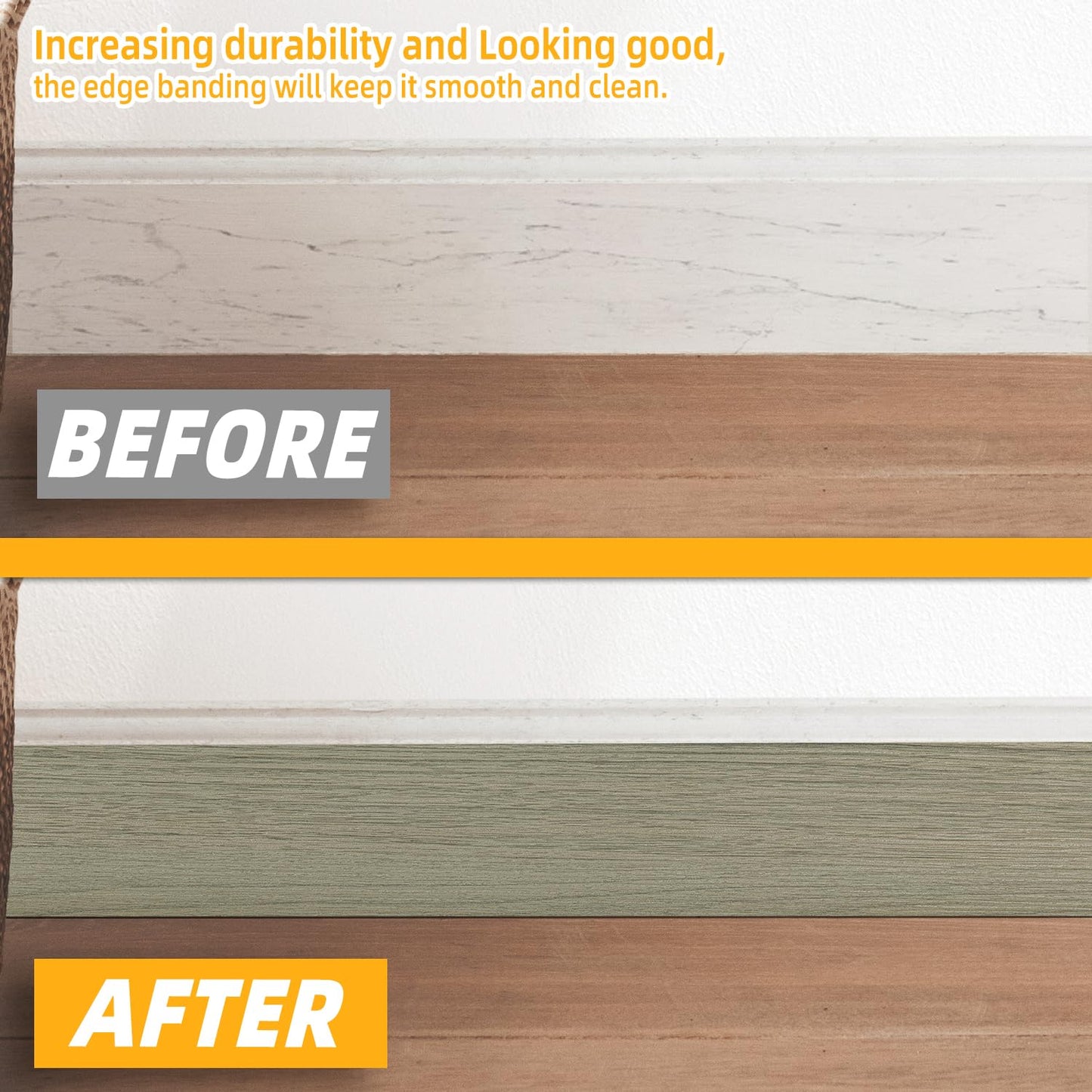 GSCIT Club Wood Grain Repair Tape, 1.7 inch X 50ft Self Adhesive Silver Walnut Grain Repair Patch for Tables, Chairs, Baseboards, Doors, Windows, Floors, Handicraft DIY.