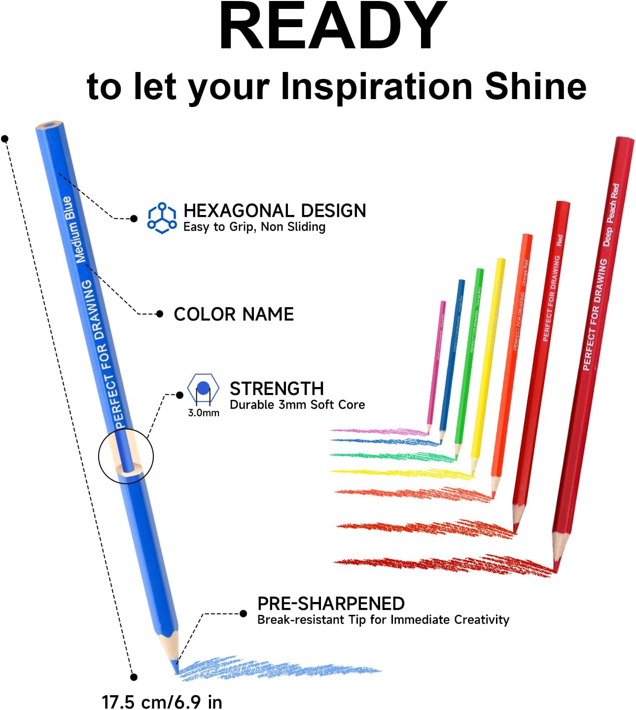 120 Colored Pencils Professional Coloring Pencil Sketch Colored Drawing Pencils Artist Color Pencil for Kids and Adults Coloring Art Color Pencil Set