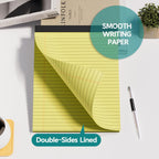 Legal Pads 8.5 x 11, 3 Pack Yellow Note Pads 8.5 x 11 Writing Pads, Wide Ruled Legal Notepads, Lined Pads of Paper Yellow Paper Pads, 30 Sheets Per Notepad for School, Home, Office, Business