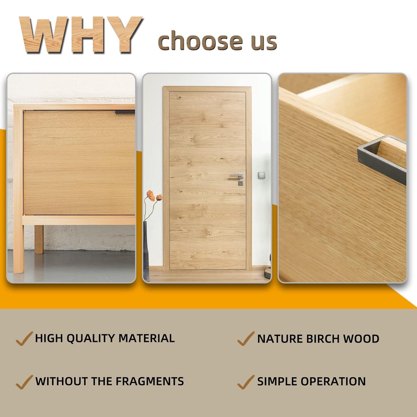 GSCIT Club Birch Edge Banding, 1/2 inch x 50ft roll of Veneer Edge Banding -Pre-glued Flexible, Real Wood Tape Banding for Cabinet Repair Furniture Restoration