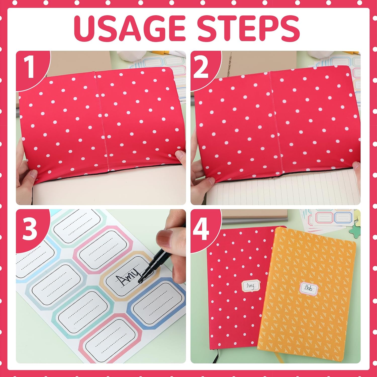 Jumbo Book Covers 8 Pack Reusable Fabric Book Cover Protective Books Covers 9 x 11 Inch Colorful Plaid Stretchable Books Sleeve Cover with Sticker for Most Hardcover Textbooks Up to 10 x 12.5 Inch