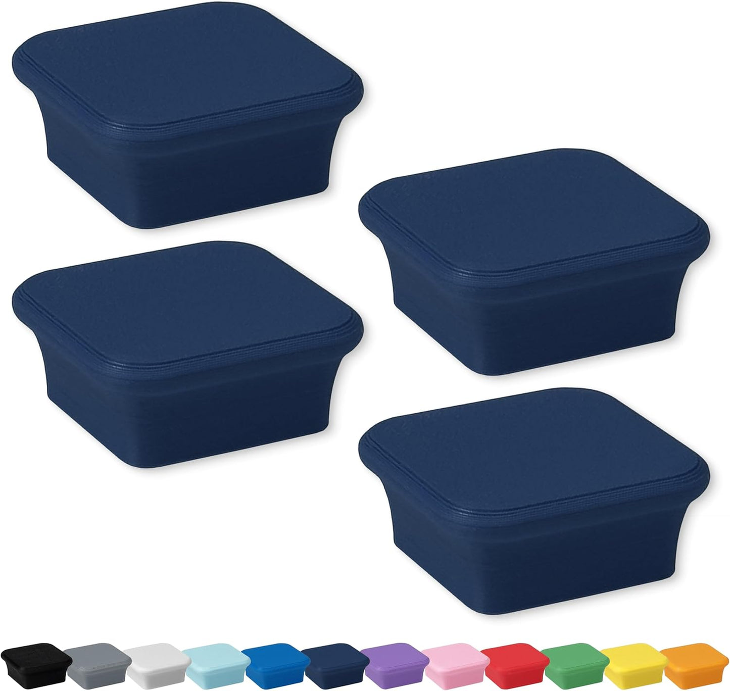 Glassboard Studio MiniBar Magnet - Strong Neodymium Rare Earth Magnets for Fridge, Whiteboard, Locker & Magnetic Glassboards - Ideal for Crafting & Office Use - Strong Fridge Magnets (Navy Blue, 4)