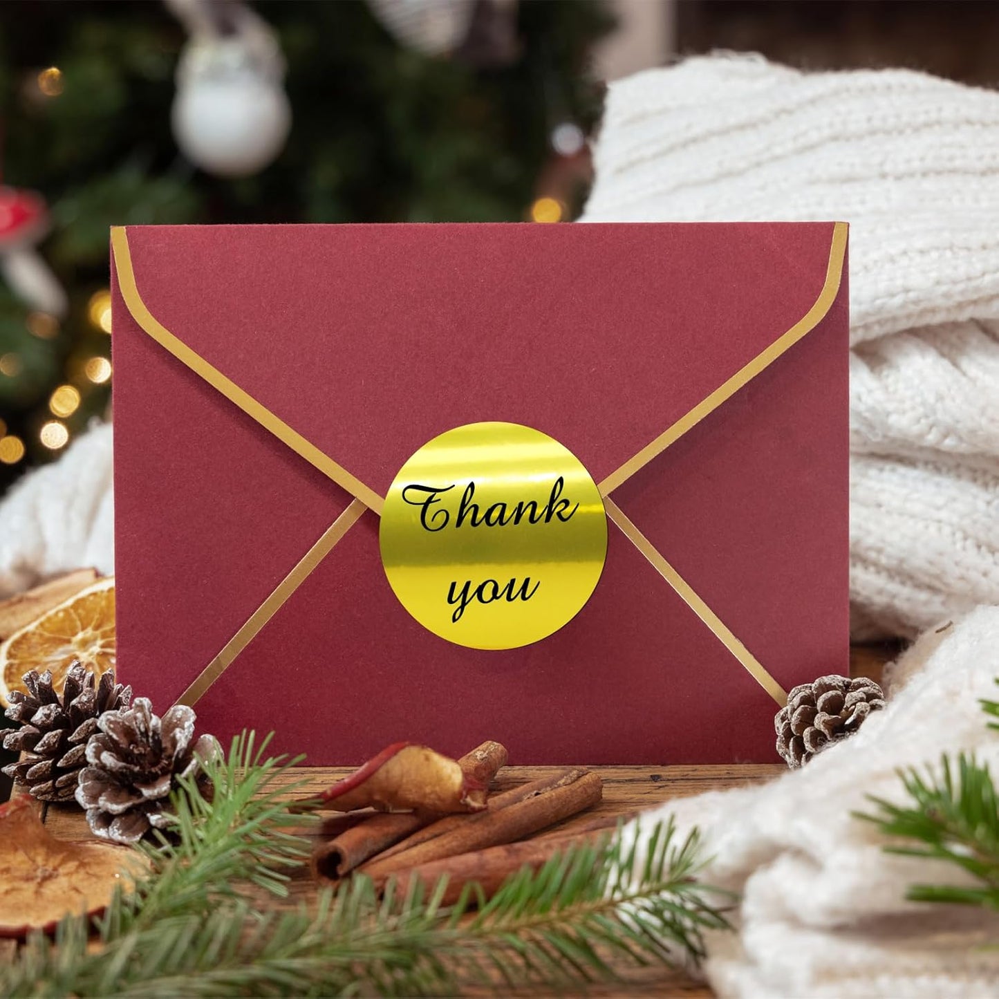 1.5 Inch Gold Round Thermal Stickers, Self-Adhesive Circle Direct Thermal Labels, Multi-Purpose Roll Sticker Labels(500 Labels，1 Roll)