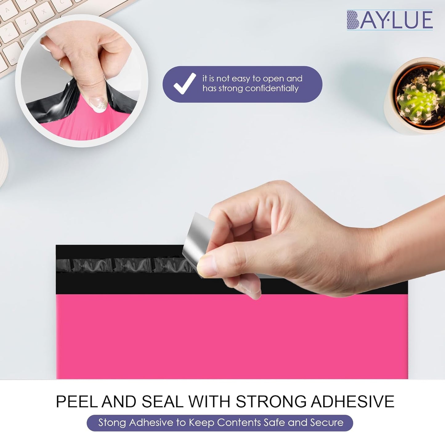 Hot Pink Poly Mailers 9x12 Inch | Strong Adhesive Self-Seal mailer Bags | Tamper, Tear, Water Resistant Shipping Envelopes | Thick Strong Material Polymailer Bags Clothing Bag | 1000 Pack Bulk