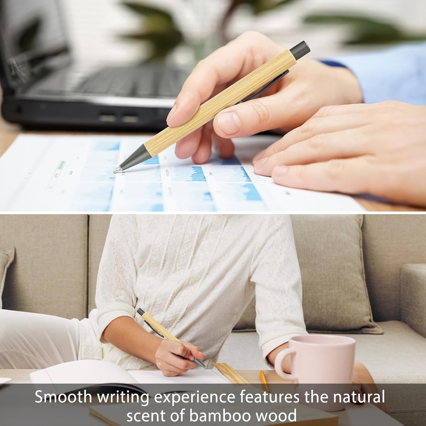 100pcs Bamboo Pens Bulk Wooden Bamboo Pens Engraving Wooden Ballpoint Pen Customizable Gift Pen Bulk