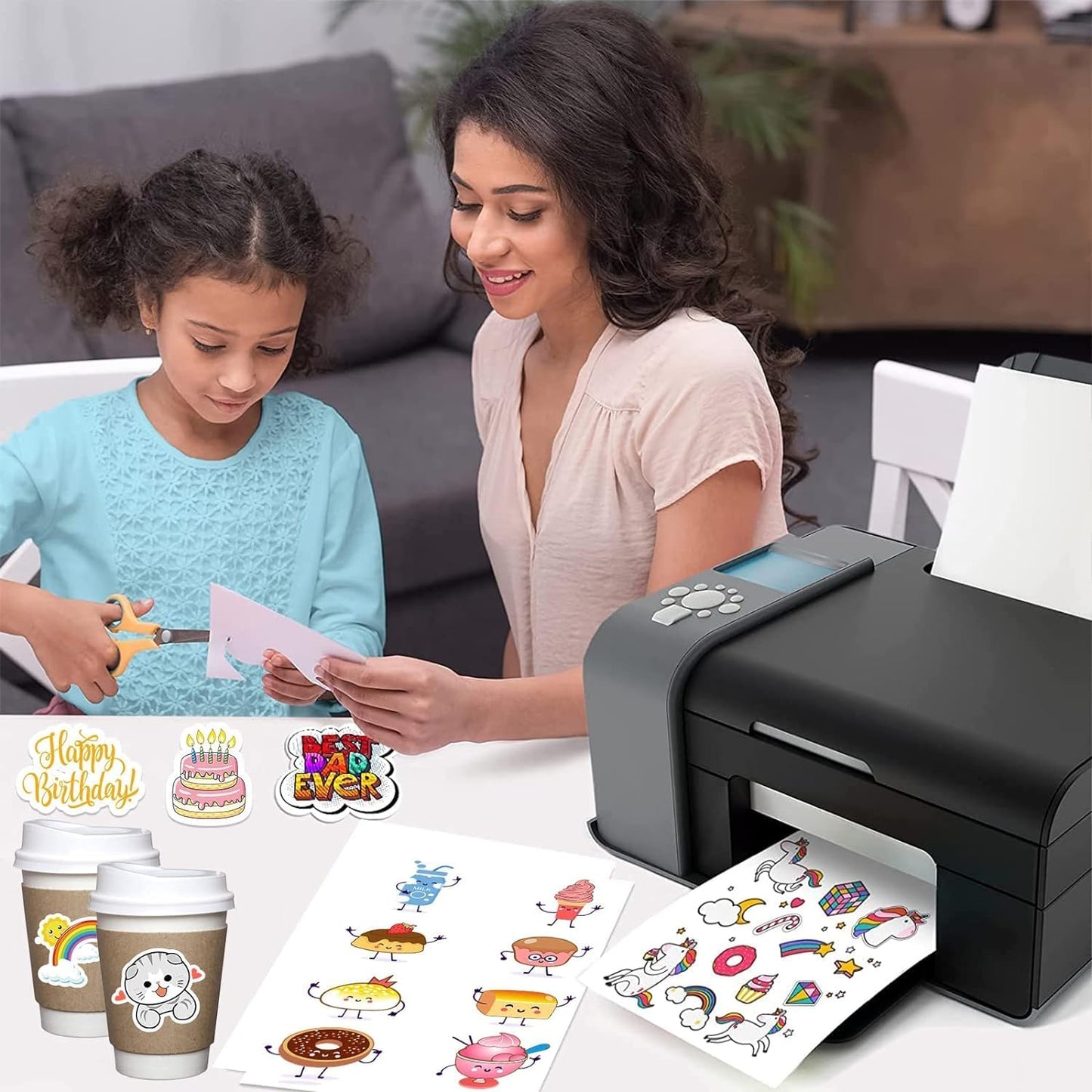 30 Full Sheets Sticker Paper for Laser & Ink Jet Printers, 8.5" x 11" Full Sheet Address Shipping Labels