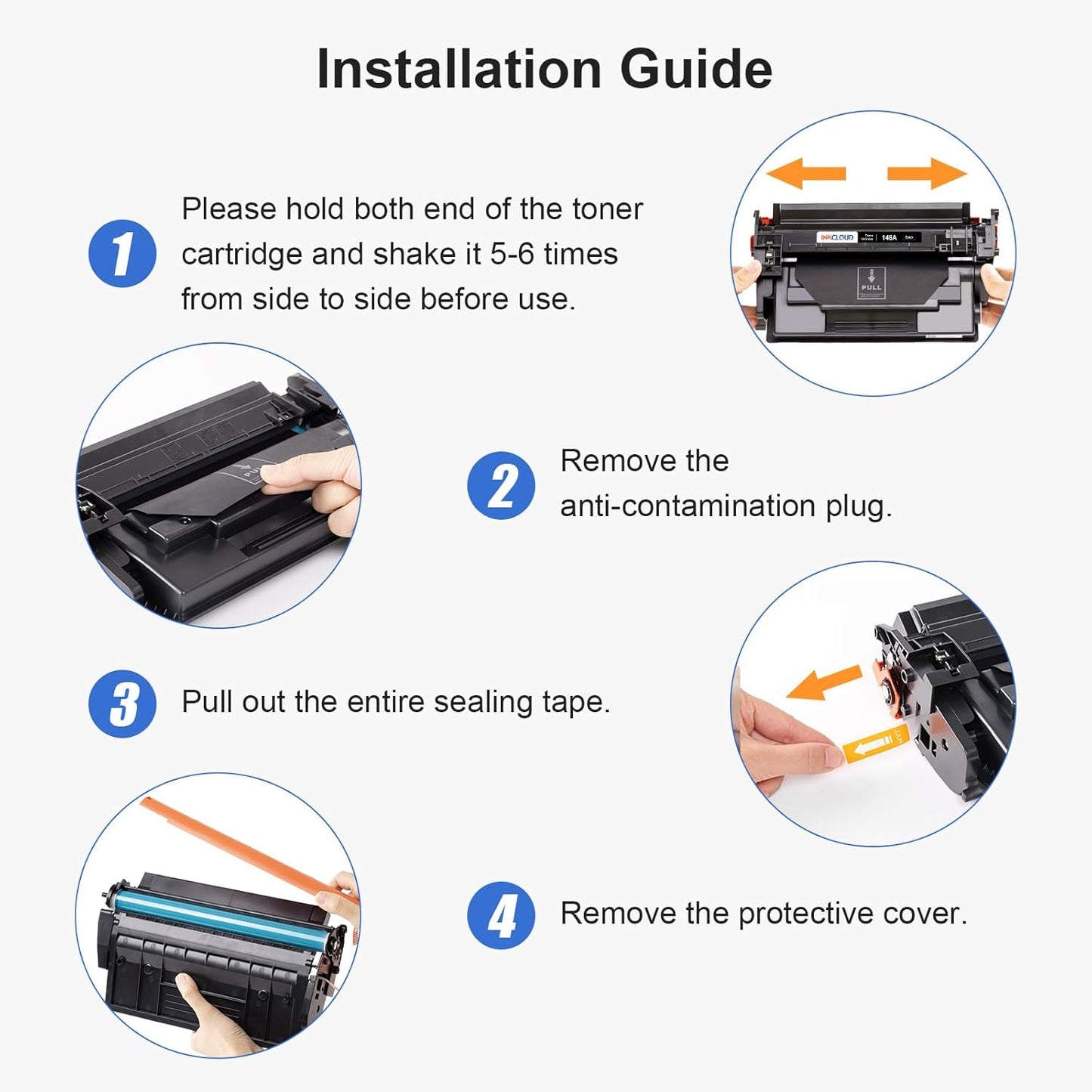 148A Toner Cartridge with Chip Black Compatible Replacement for HP 148A 148X W1480A W1480X for HP Pro 4001dw 4001dn 4001n MFP 4101fdw 4101fdn Printer High Yield Ink ( 2 Pack )