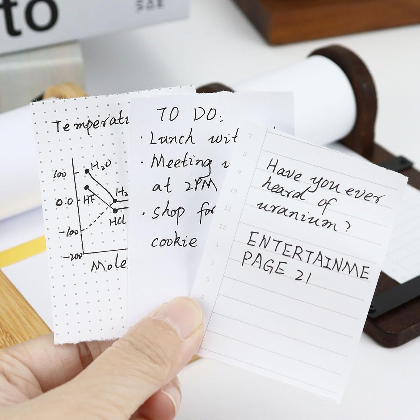 2 Boxes Receipt Paper Rolls, 2 inch 36FT Paper Roll Dispenser Desktop Grocery List Sticky Notes