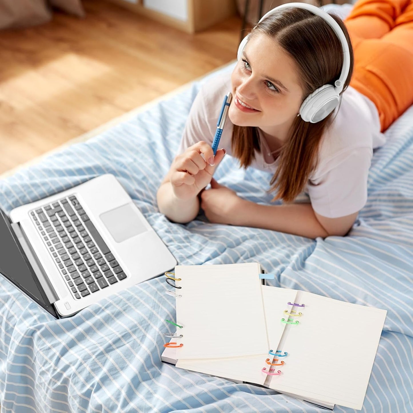 150 Pcs Loose Leaf Binder Rings Colorful Book Rings Metal Notebook Paper Flash Cards Keychain for Index Cards Students Teachers Workers School Office, 1 Inch, 30 Colors