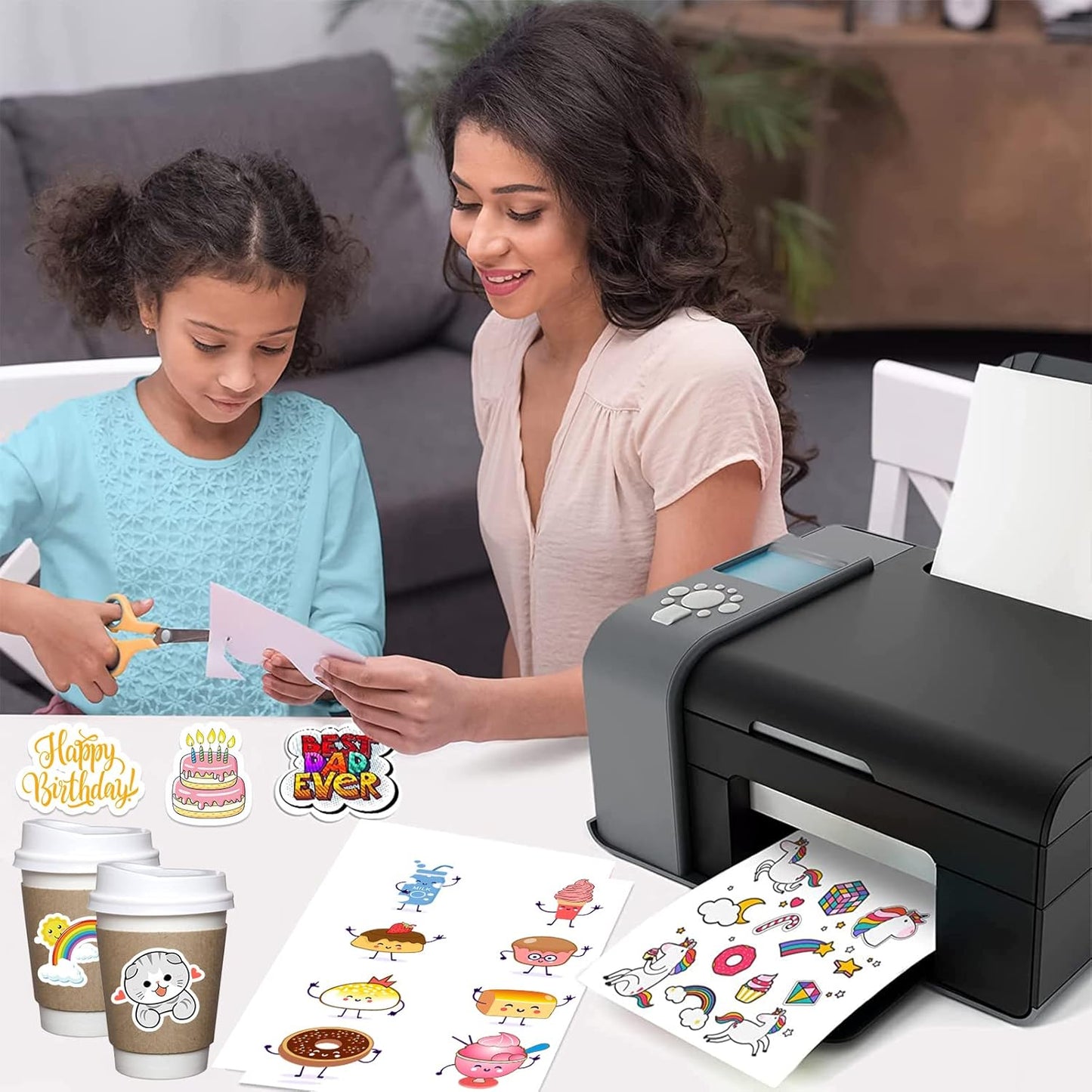 Full Sheet Sticker Paper for Laser & Ink Jet Printers, 8.5" x 11" Full Sheet Address Shipping Label, 1000 Sheets 1000 Labels